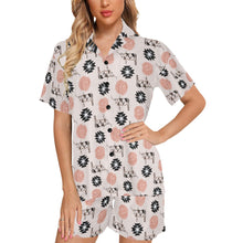 Load image into Gallery viewer, Longhorn Floral Women&#39;s Western Pajama Set
