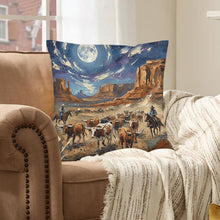 Load image into Gallery viewer, Baha Ranch Cattle Rancher Velvety Soft Pillow Case Made in America
