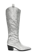 Load image into Gallery viewer, Blazing Boots - Blue or Silver -  Cowgirl Sparkle Holiday Western

