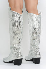 Load image into Gallery viewer, Blazing Boots - Blue or Silver -  Cowgirl Sparkle Holiday Western

