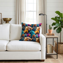 Load image into Gallery viewer, Baha Ranch Velvety Soft Colorful Horses Pillow Cover Made in America
