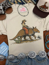Load image into Gallery viewer, Cowboy Riding Armadillo Graphic Tee
