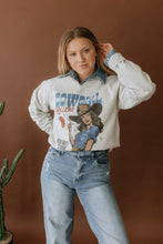 Load image into Gallery viewer, Cowgirl Killers V-Neck Raw Hem Graphic Sweatshirt
