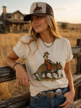 Load image into Gallery viewer, Cowboy Riding Armadillo Graphic Tee
