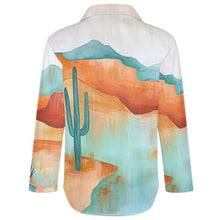 Load image into Gallery viewer, Baha Ranch Colores de Mexico Turquoise Desert Button Up Blouse
