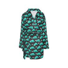 Load image into Gallery viewer, Turquoise Cowgirl Hat Women&#39;s Western Bath Robe

