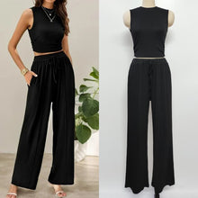 Load image into Gallery viewer, Ribbed Knit cropped tank + drawstring set - Week of 7.7

