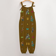 Load image into Gallery viewer, Baha Ranch The Last Roundup Western Rodeo Overalls Jumpsuit Brown
