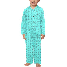 Load image into Gallery viewer, Turquoise Cattle Brands Boy&#39;s Western Pajama Set
