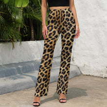 Load image into Gallery viewer, Baha Ranch Retro Pop Western Leopard Animal Print Flare Pants
