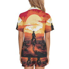 Load image into Gallery viewer, Cowboy Desert Sunset Women&#39;s Western Pajama Set
