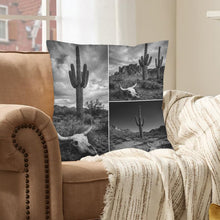 Load image into Gallery viewer, Baha Ranch Black White Desert Velvety Soft Pillow Case Made in America
