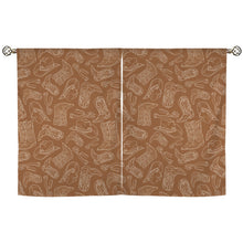 Load image into Gallery viewer, Western Print Curtains Window Curtain 28&quot;x40&quot; (2-Piece) Made in America
