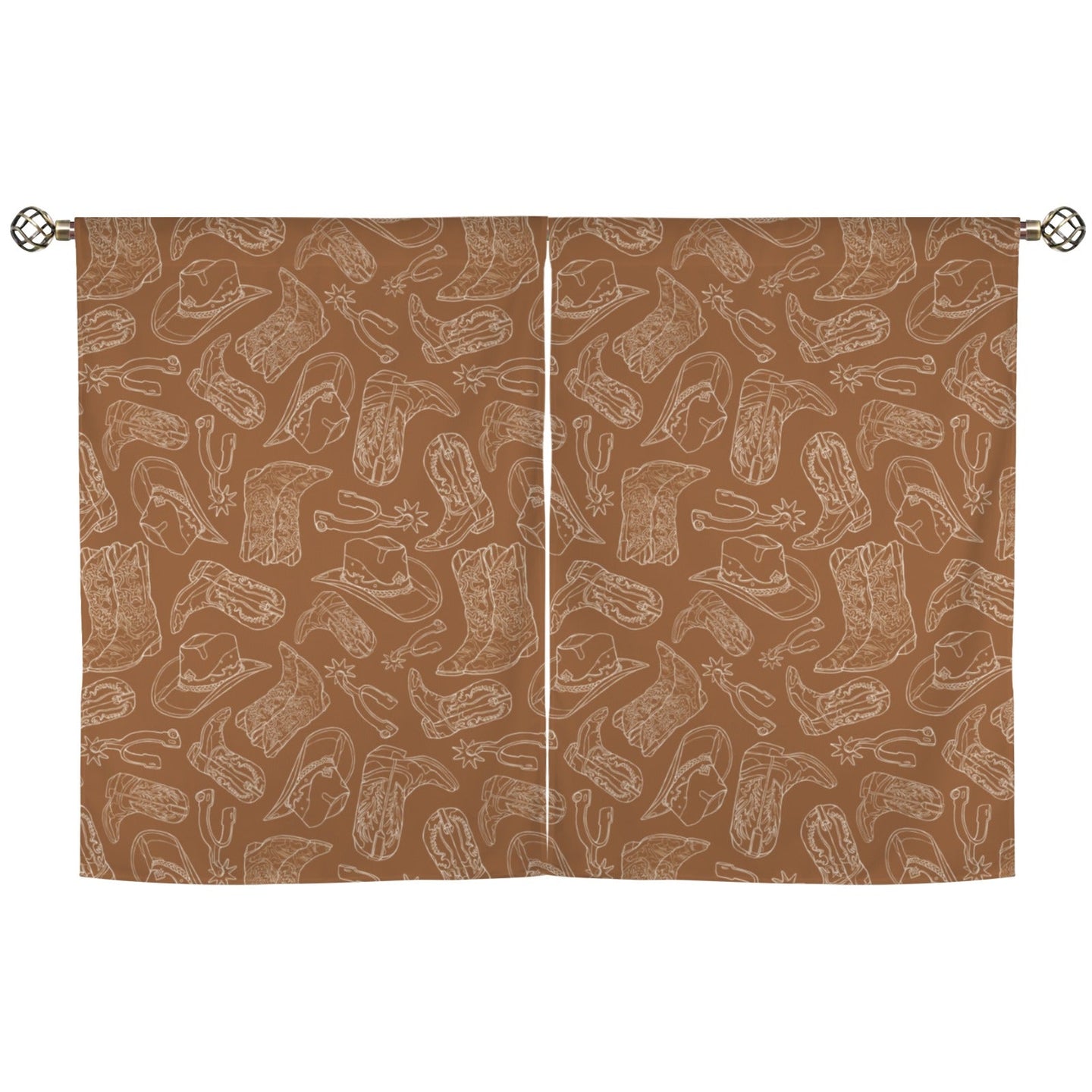 Western Print Curtains Window Curtain 28