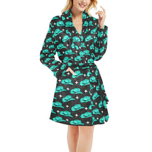 Load image into Gallery viewer, Turquoise Cowgirl Hat Women&#39;s Western Bath Robe
