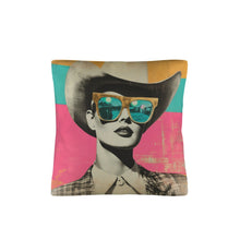 Load image into Gallery viewer, Baha Ranch Retro Pop Western Cool Cowgirl Pillow Case Made in America
