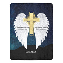 Load image into Gallery viewer, I Will Rescue You Angel Wings Throw Blanket 60" x 80" Made in America
