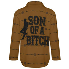 Load image into Gallery viewer, Baha Ranch Son of a Bitch Barbwire Long Sleeve Blouse

