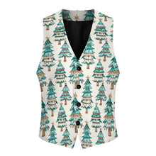 Load image into Gallery viewer, Turquoise Christmas Trees Men's Western Vest
