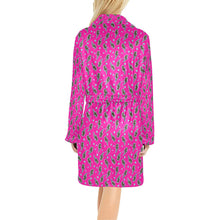 Load image into Gallery viewer, Hot Pink Lightning Bolt Women's Western Bath Robe
