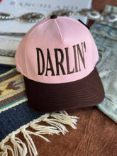 Load image into Gallery viewer, Darlin&#39; Embroidered Trucker Hat
