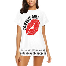 Load image into Gallery viewer, Cowboys Only Women&#39;s Western Top and Short Pajama Set
