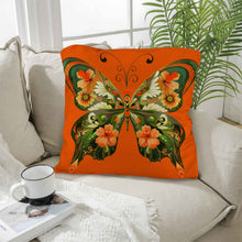 Load image into Gallery viewer, Retro Floral Butterfly Pillow Case Made in America
