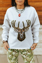 Load image into Gallery viewer, Deer Hunting Sequin Patch Sweatshirt
