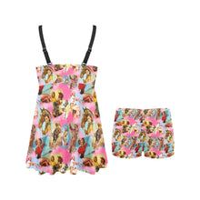 Load image into Gallery viewer, Vintage Cowgirl Swim Dress &amp; Shorts Set
