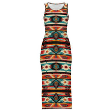 Load image into Gallery viewer, Santa Fe Sleeveless Bodycon Side Slit Western Maxi Long Dress
