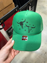 Load image into Gallery viewer, Double Trouble Steer Skulls Trucker Hat
