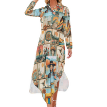Load image into Gallery viewer, Colores de Mexico Pictures of the Southwest Button-Up Long Sleeve Shirt Dress Duster
