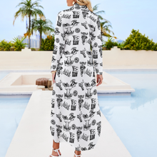 Load image into Gallery viewer, Cowboy Print Western Duster Dress
