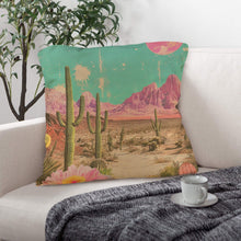 Load image into Gallery viewer, Baha Ranch Retro Pop Western Purple Mountain Desert Pillow Case Made in America
