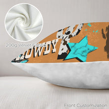 Load image into Gallery viewer, Baha Ranch Howdy Velvety Soft Throw Pillow Case Made in America

