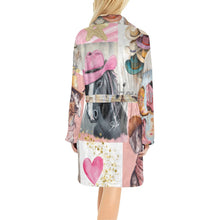 Load image into Gallery viewer, Danilo Painted Cowgirl Minky Soft Fleece Robe

