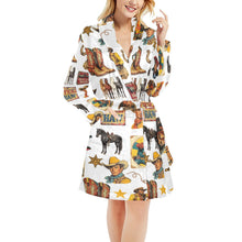 Load image into Gallery viewer, Vintage Cowboy Collage Western Women&#39;s Robe
