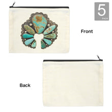 Load image into Gallery viewer, Baha Ranch Turquoise Naja Cosmetic Bag Pack of 5 Made in America
