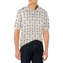 Load image into Gallery viewer, Turquoise Longhorn Polo Style Shirt
