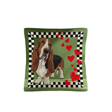 Load image into Gallery viewer, Basset Hound Throw Pillow Case Made in America
