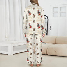 Load image into Gallery viewer, Christmas Horses Satin Western Pajamas
