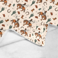 Load image into Gallery viewer, Rodeo Cowboy Throw Blanket Ultra-Soft Micro Fleece Blanket 60" x 80" Made in America
