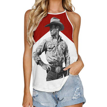 Load image into Gallery viewer, Black White Cowboy Vintage Tank Top
