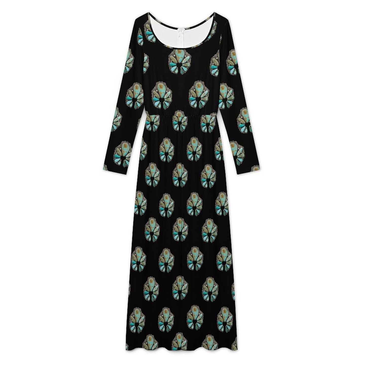 Turquoise Naja Long Sleeve Jumpsuit