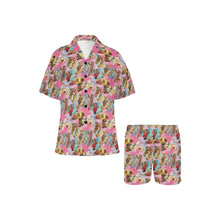 Load image into Gallery viewer, Vintage Cowgirl Collage Women&#39;s Western Pajama Set
