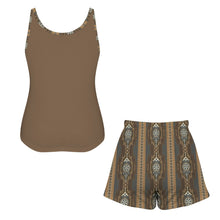 Load image into Gallery viewer, Baha Ranch Running Wild Pajama Lounge Tank Shorts Set Made in America

