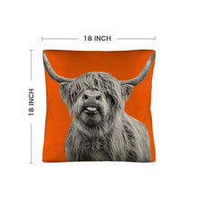 Load image into Gallery viewer, Silly HIghland Throw Pillow Case Made in America

