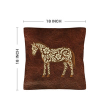 Load image into Gallery viewer, Baha Ranch Tooled Horse Pillow Case Made in America
