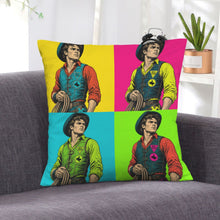 Load image into Gallery viewer, Baha Ranch The Last Roundup Bull Rider Collage Velvety Soft Pillow Cover Made in America
