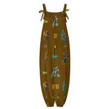 Load image into Gallery viewer, Baha Ranch The Last Roundup Western Rodeo Overalls Jumpsuit Brown
